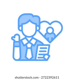 Life Coaching Icon blau Vektorgrafik