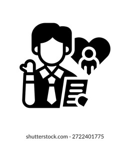 Life Coaching Icon Glyph Vector Illustration