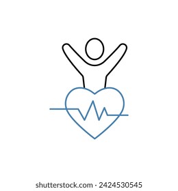 Symbol für Lebenskonzeptzeile. Einfache Elementdarstellung. Entwurf des Lebenskonzeptsymbols.