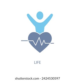 life concept line icon. Simple element illustration. life concept outline symbol design.