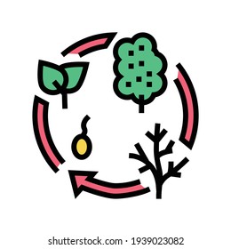 vector de icono de color del ciclo de vida. signo de ciclo de vida. ilustración de símbolo aislado