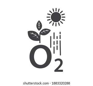 Life cycle concept in nature, vector illustration. oxygen concept.
