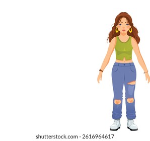 Life Cycle Girl Vector Illustration 
