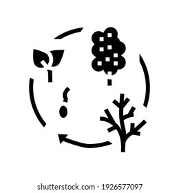 life cycle glyph icon vector. life cycle sign. isolated contour symbol black illustration