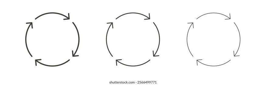 Life cycle icon flat and linear vector illustration on white background.
