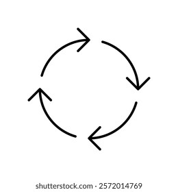 Life cycle icon in liner stroke style