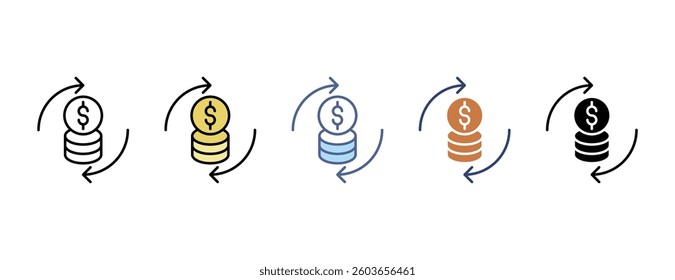 Life cycle icon with multiple style
