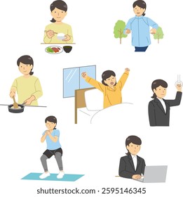 Life cycle illustration set : Vector