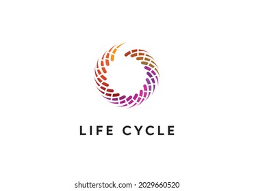 Life Cycle Logo Design Template.