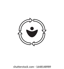 Life cycle logo template vector icon design