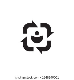 Life cycle logo template vector icon design