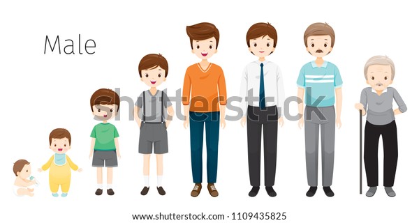 Life Cycle Man Generations Stages Human Stock Vector (Royalty Free ...