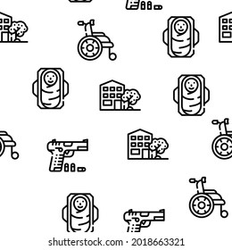 Illustration über die dünne Linie von Lebenszyklusmenschen ohne Vektorgrafik