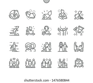 Life Cycle Well-crafted Pixel Perfect Vector Thin Line Icons 30 2x Grid for Web Graphics and Apps. Simple Minimal Pictogram