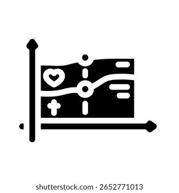life death comparison graph mortality glyph icon vector. life death comparison graph mortality sign. isolated symbol illustration