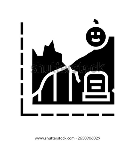 life death comparison graph mortality glyph icon vector. life death comparison graph mortality sign. isolated symbol illustration