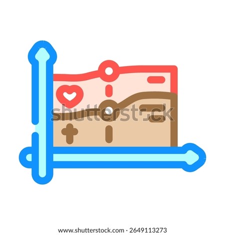 life death comparison graph mortality color icon vector. life death comparison graph mortality sign. isolated symbol illustration