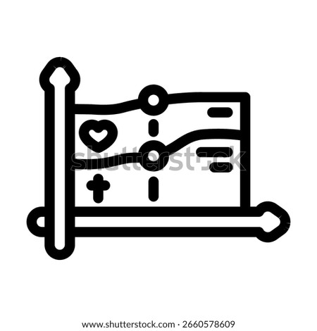 life death comparison graph mortality line icon vector. life death comparison graph mortality sign. isolated contour symbol black illustration