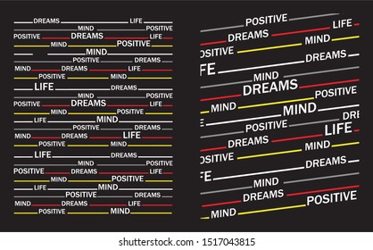 life dreams positive mind typography for print t shirt