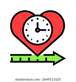 life expectancy color icon vector. life expectancy sign. isolated symbol illustration