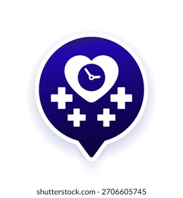 Lebenserwartung und Gesundheit Symbol, Vektor