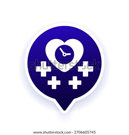 life expectancy and health icon, vector