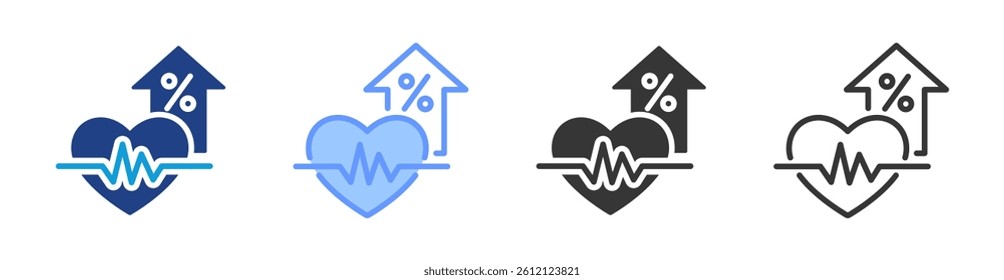 Life Expectancy icon set multiple style collection