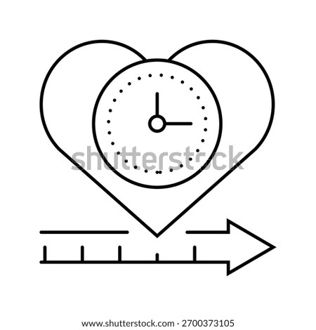 life expectancy line icon vector. life expectancy sign. isolated contour symbol black illustration