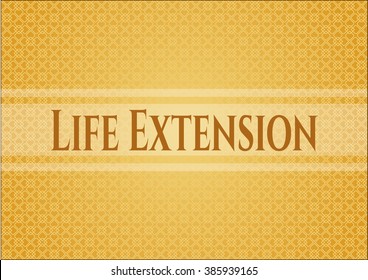 Life Extension banner or poster