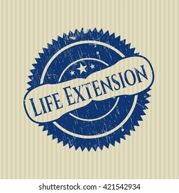 Life Extension grunge style stamp