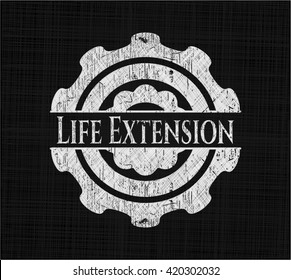 Life Extension on chalkboard