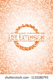  Life Extension orange mosaic emblem