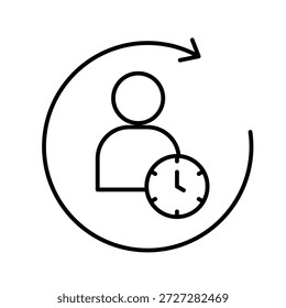 Life Extension Outline Icon Vector Illustration