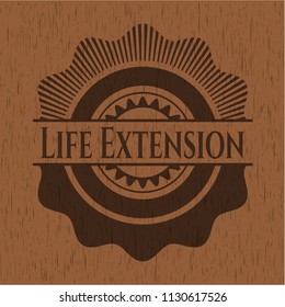 Life Extension wooden emblem