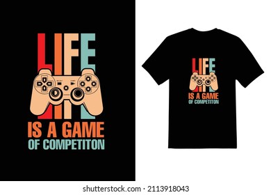 la vida es un juego de la competencia de diseño de camisetas de tipo 