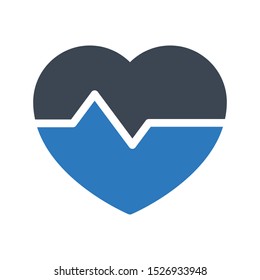 life glyph colour vector icon