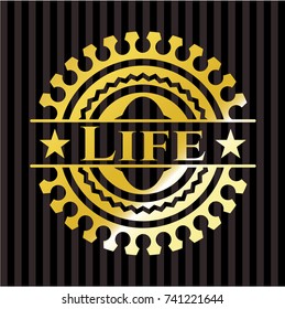 Life gold shiny badge