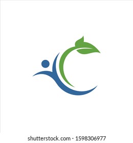 life green logo design simple