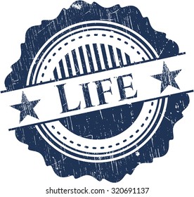 Life grunge stamp
