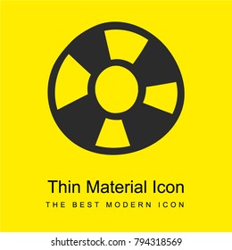 Life guard hand drawn tool bright yellow material minimal icon or logo design