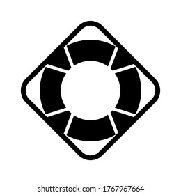Symbol oder Logo der Rettungsschwimmer, einzelne Zeichen, Vektorgrafik - hochwertige Vektorsymbole im schwarzen Stil
