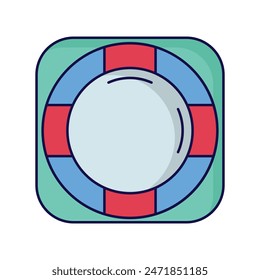 Icono de la guardia de la vida con el fondo blanco Vector ilustración de stock