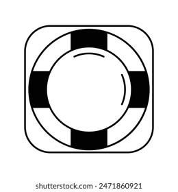 life guard icon with white background vector stock illustration
