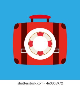 life guard, vacation on beach icon, vector illustration