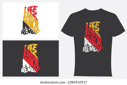 Life has no remote T shirt Design. Life has no remote Hand lettering calligraphic typography. Usable for t shirts