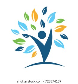 Life Health Tree Logo Vector