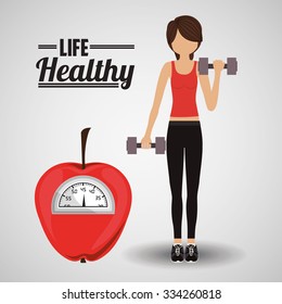 life healthy design, vector illustration eps10 graphic 