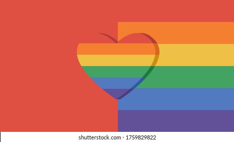 Life, Heart LGBT Pride Month in June. card, banner and background. (lesbian, gay, bisexual and transgender).