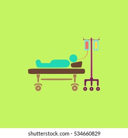 Life Hospitalized. Simple Vector Color Icon