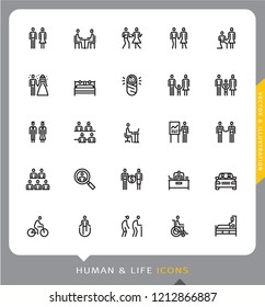 Life, Human, Person, Icons, Vector and Illustration